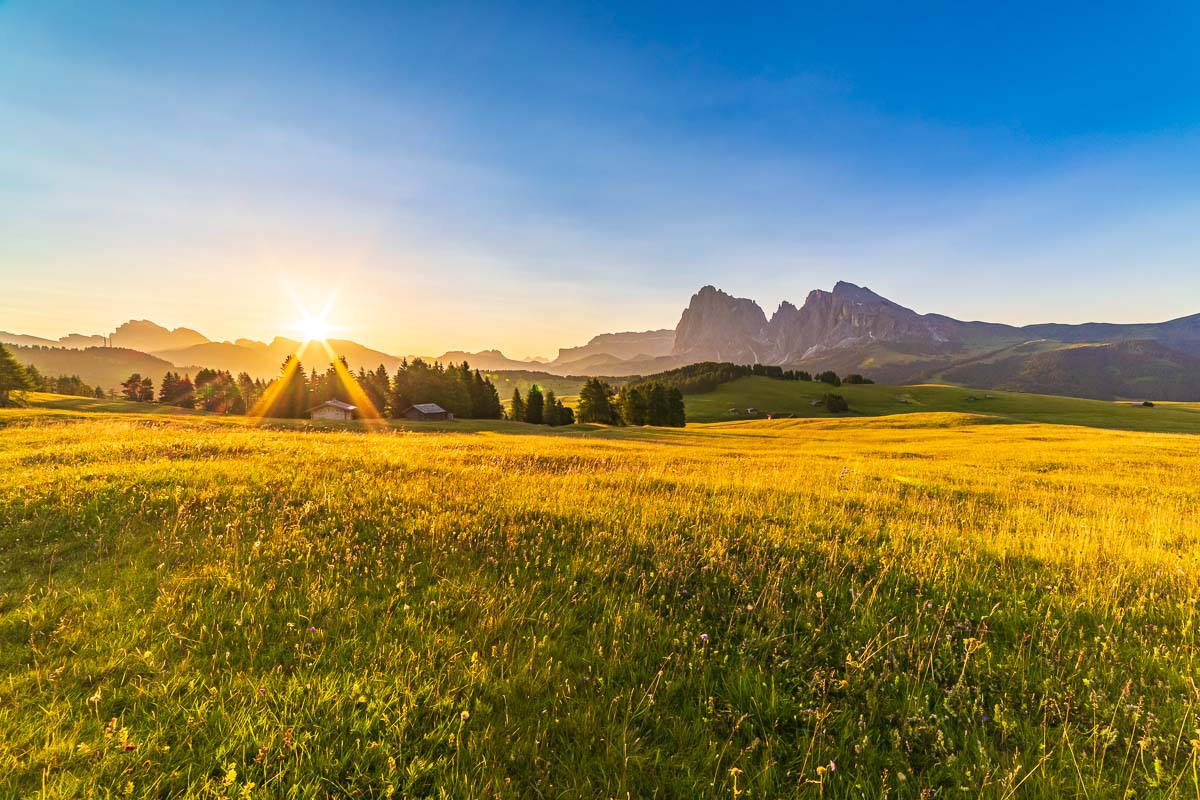 Sonnenaufgang Seiser Alm von Christian Glock, Fotograf aus Hamburg